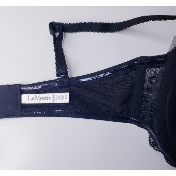 NWT Le Mystere SOPHIA LACE STRAPLESS Underwire Bra Size 34D Black - Picture 8 of 10